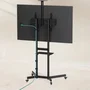 SOPORTE SUELO CON RUEDAS NEFERTITI 37''-70'' NEGRO TOOQ